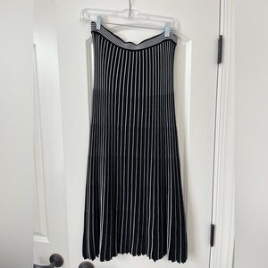 Elegant Black and White Striped Skirt